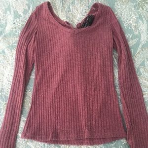 Ribbed long sleeve top